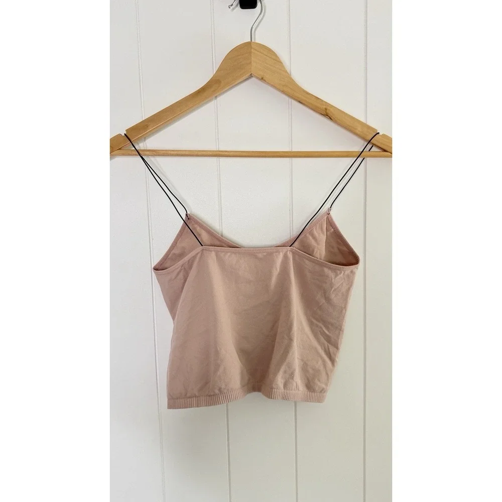Intimately Free People Brami Skinny Strap Tank Nude Black Layering Size M/L - Picture 4 of 8